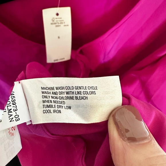 GAP Women’s NWT Fuschia Pink Short Sleeve Oversized Tie Front Blouse - Picture 7 of 8